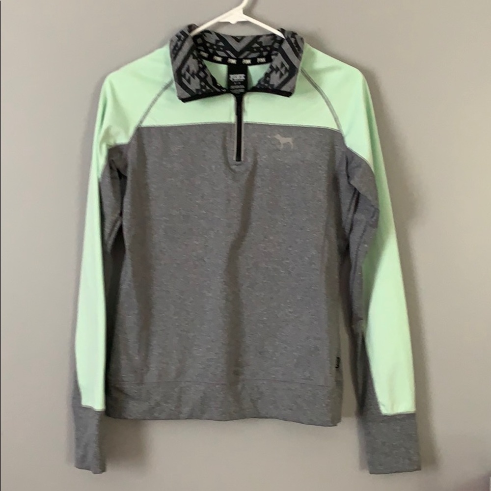 Pink athletic half zip